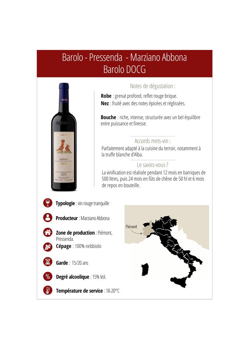 Barolo Presenda Abbona DOCG 0.75L