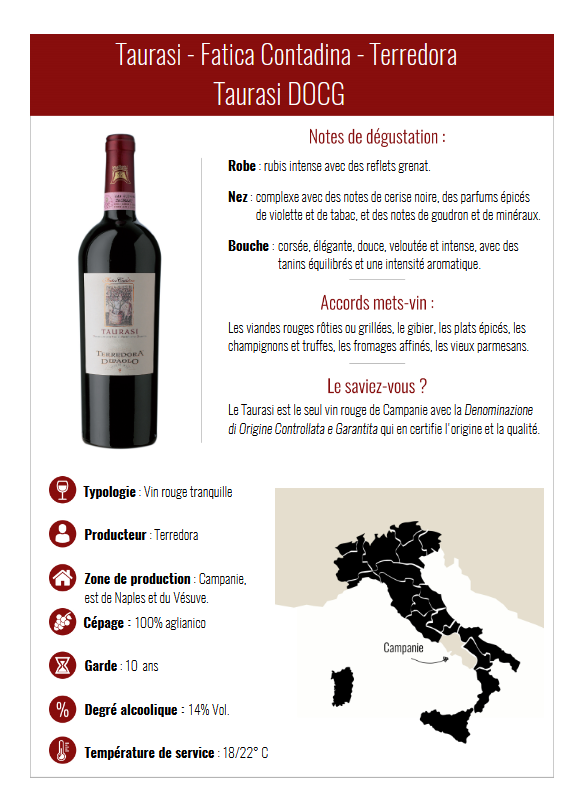 Taurasi Fatica Terredora DOCG 0