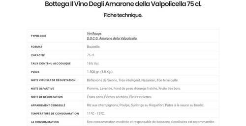 Amarone della Valpolicella DOCG 0.75L