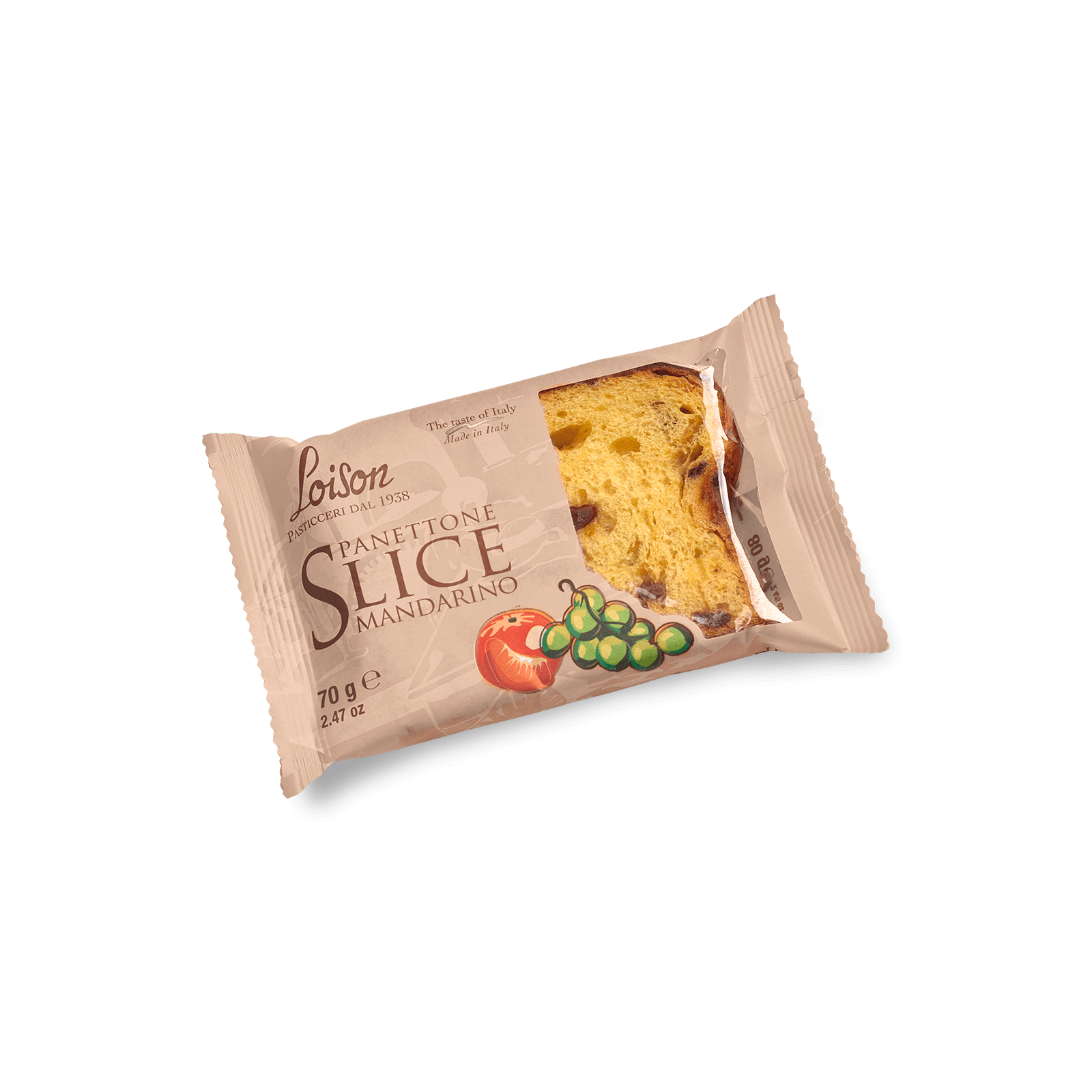 Part de Panettone Mandarine Loison 70g