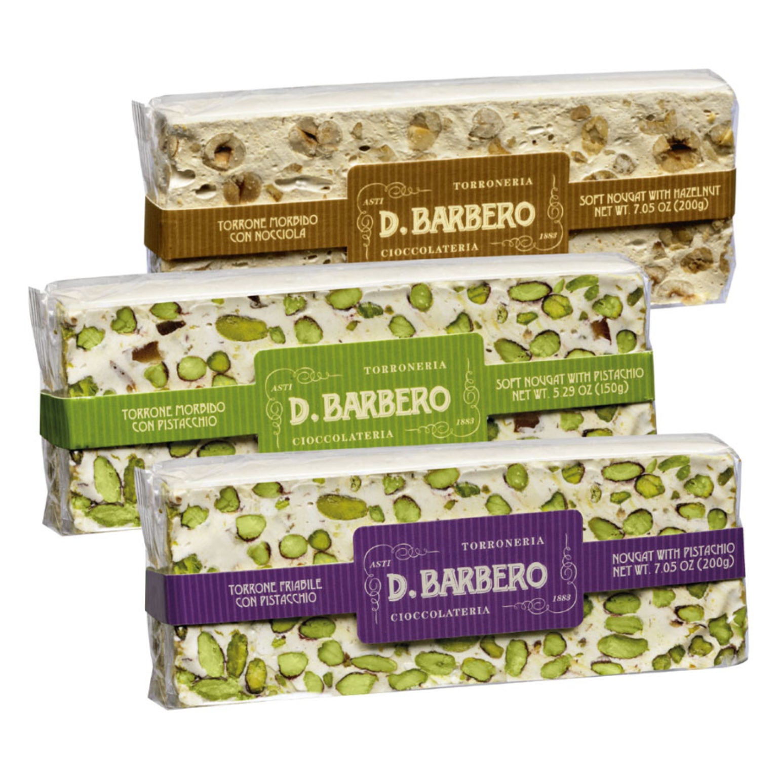 Nougat friable à la Pistache D.Barbero 200g