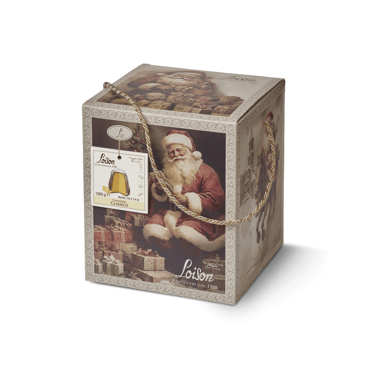 Pandoro Classico Loison 1 kg — coffret de Noël