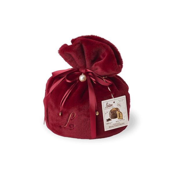Panettone Chocolat Loison 1 kg — pochon cadeau Coccola bordeaux