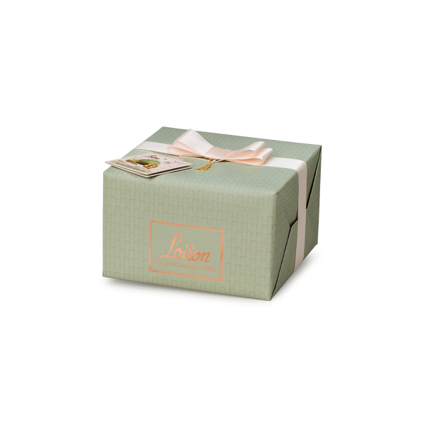 Panettone Pistache Matcha Loison 600 g — coffret Genesi